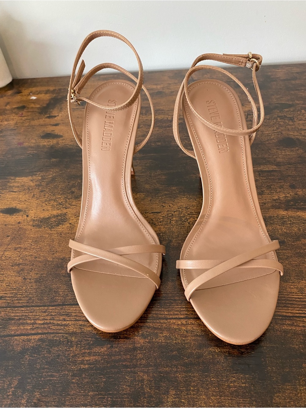 Steve Madden Jypsey Tan Strappy High Heel Sandals